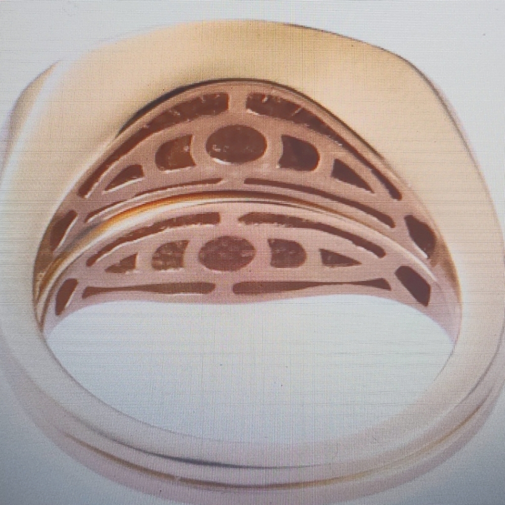 YG on Sterl Silver Set of Moon and Sun Talisman Signet rings - Picture 6 of 7